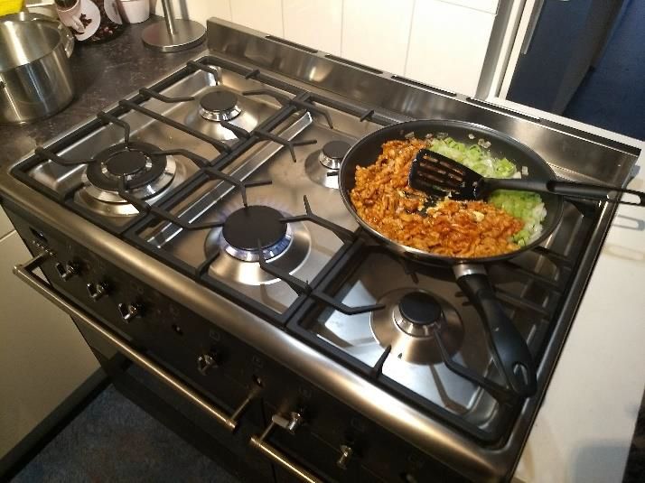 Cooking on biogas
